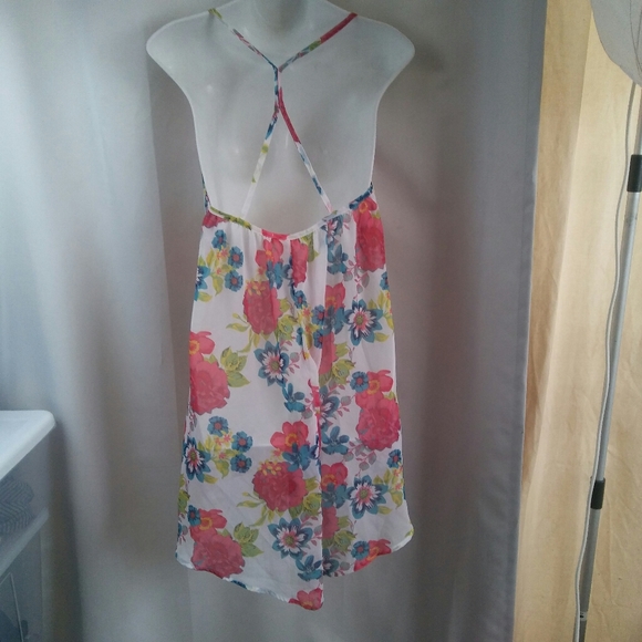 Miken Swim Floral Semi-Sheer Cover-up, M - Picture 4 of 5